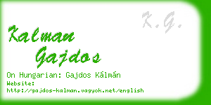 kalman gajdos business card